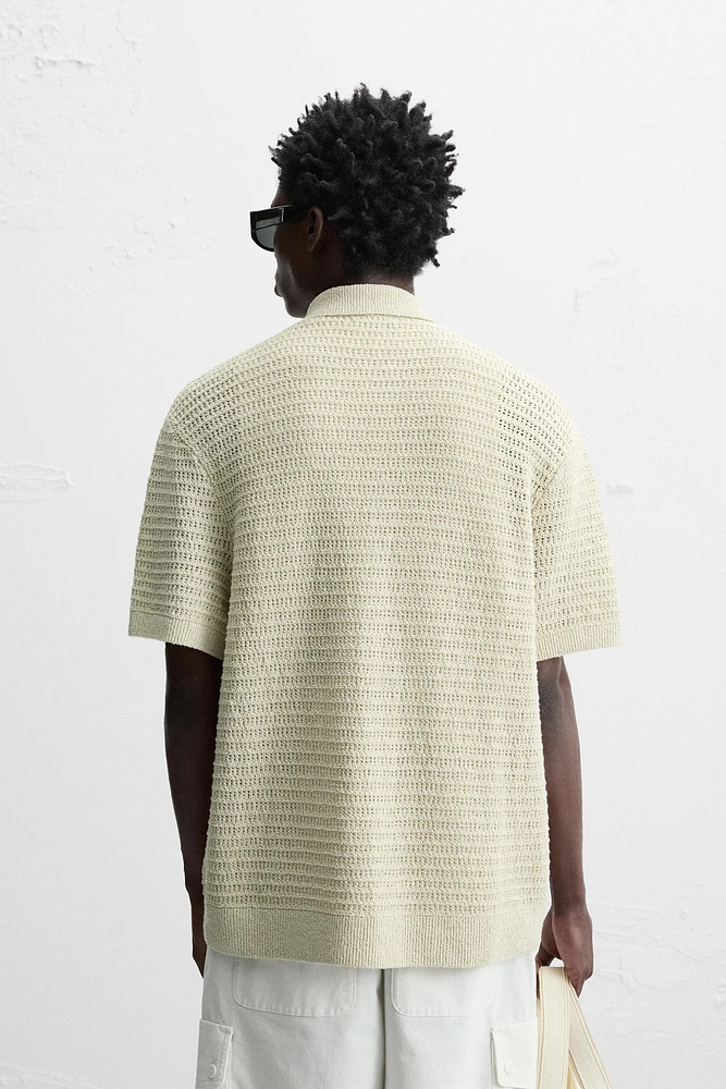 CROCHET TEXTURED SHIRT