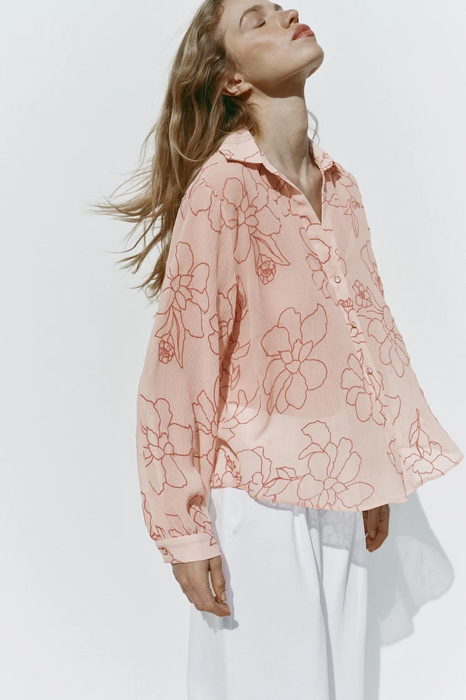 FLOWY FLORAL SHIRT