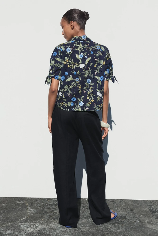 CHEMISE IMPRIMÉE BRODÉE PERFORÉE