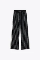 STRIPED WIDE LEG PANTS