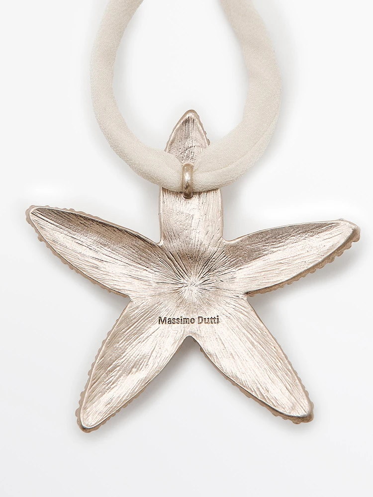 Collier corde soie étoile