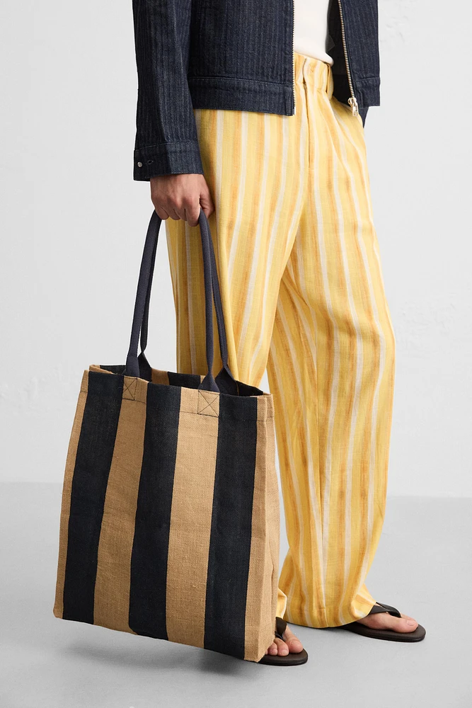 STRIPED SHOPPER BAG