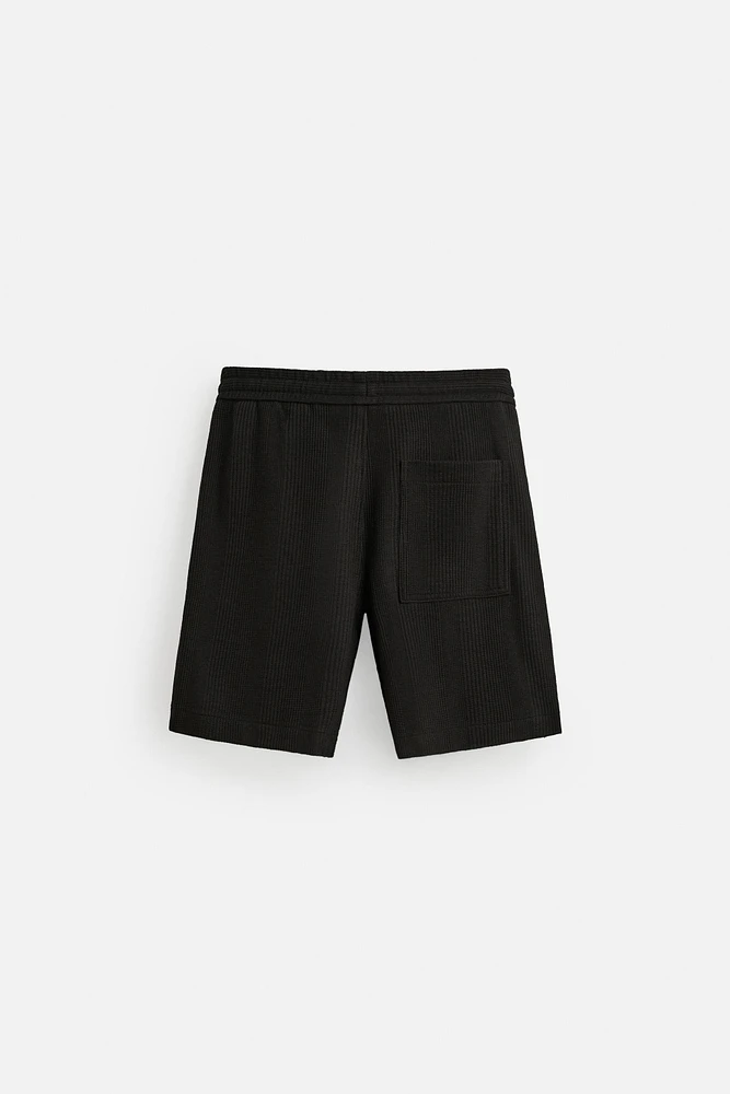 STRIPED JACQUARD SHORTS