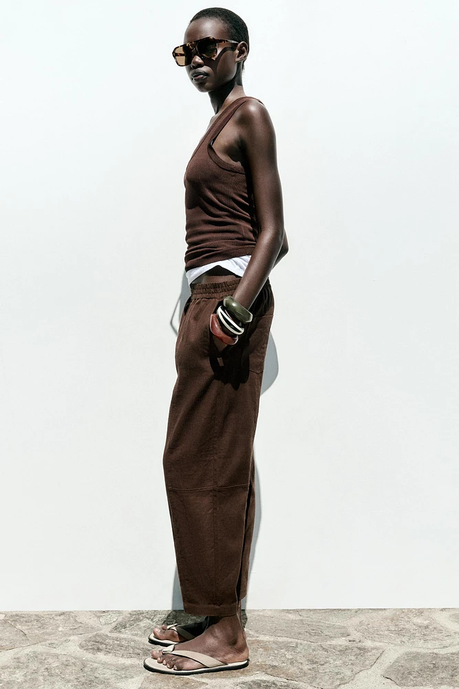 PANTALON BOUFFANT AVEC LIN