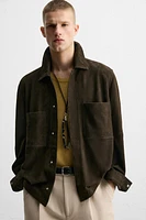 SURCHEMISE EN CUIR DAIM