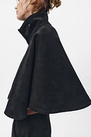 FAUX SUEDE CAPE