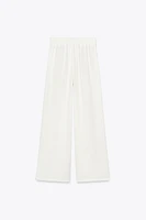 PANTALON EN CRÊPE À JAMBES LARGES