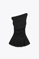 RUCHED TEXTURED DRESS