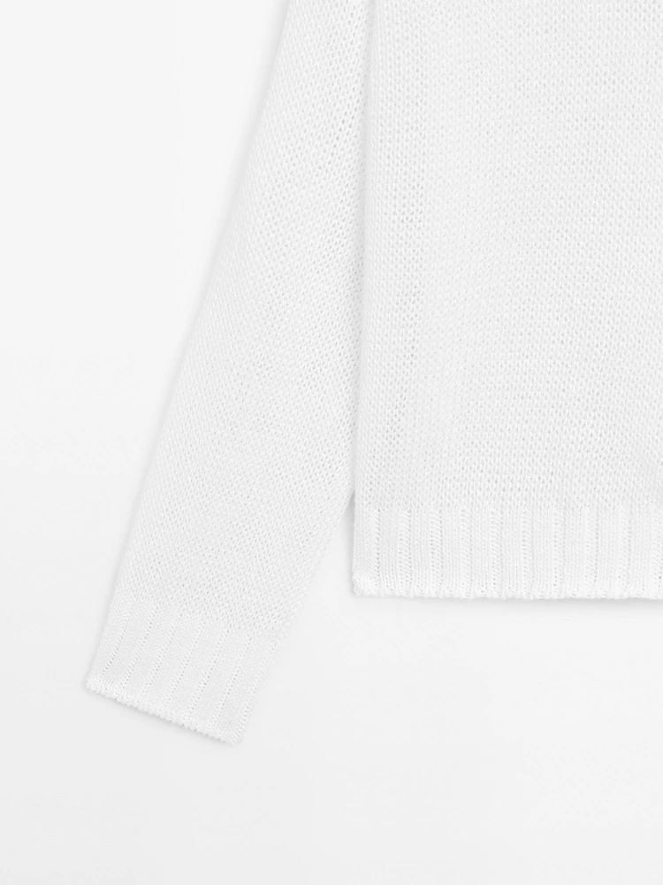Pull en maille 100 % lin