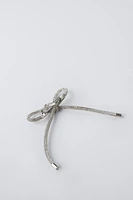 RHINESTONE BOW BARRETTE