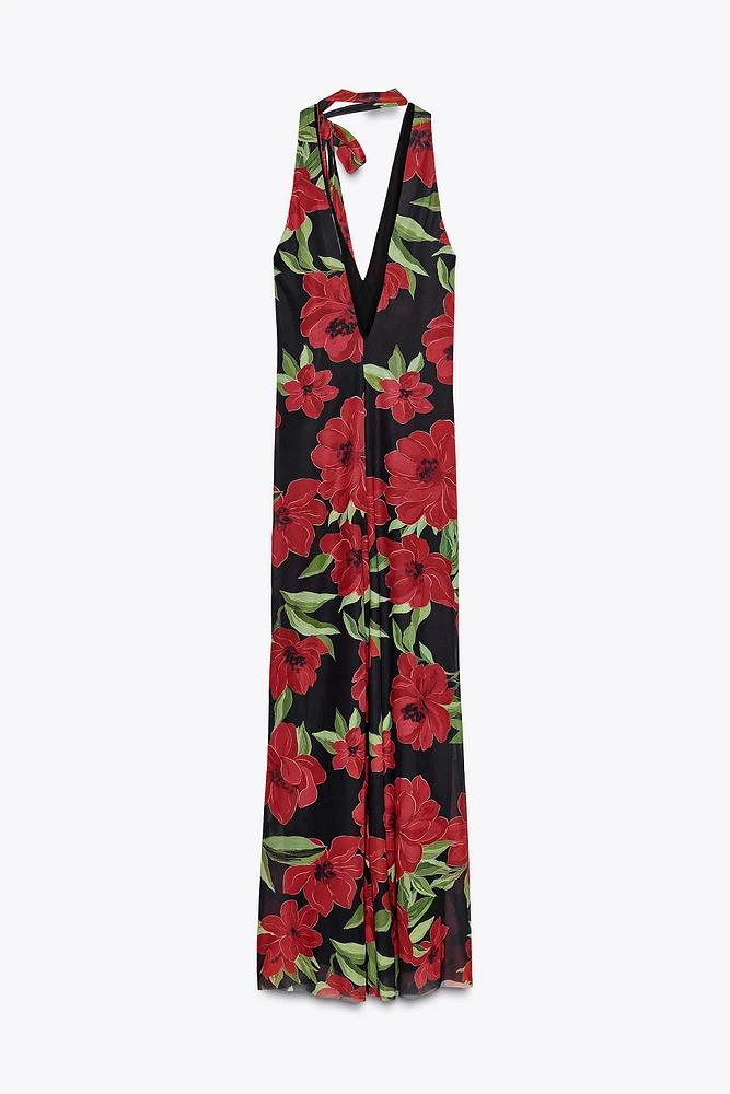 ROBE FOULARD TULLE IMPRIMÉ
