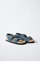 LEATHER BUCKLE SANDALS