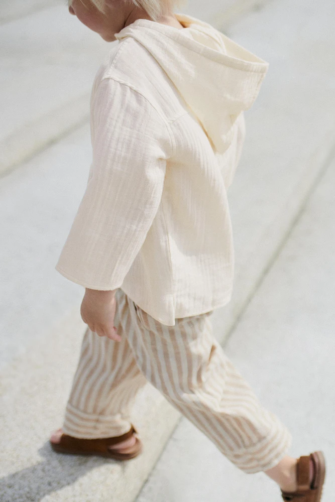 STRIPED STRAIGHT LEG PANTS