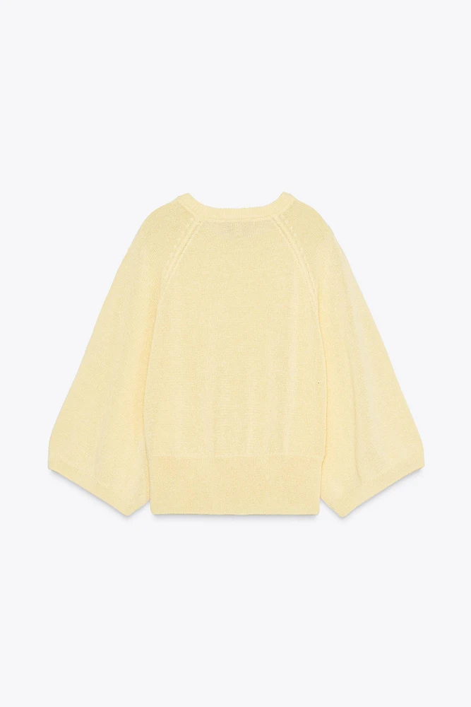 PULL EN MAILLE MANCHE AMPLE