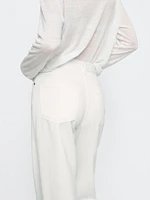 Jean large taille haute