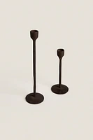 FACETED METAL CANDLESTICK