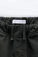 TWILL BARREL PANTS WITH POCKETS