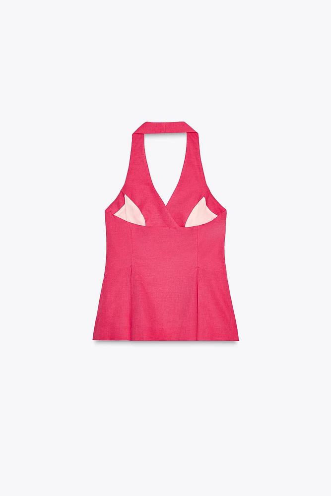 GILET CROISÉ EN LIN