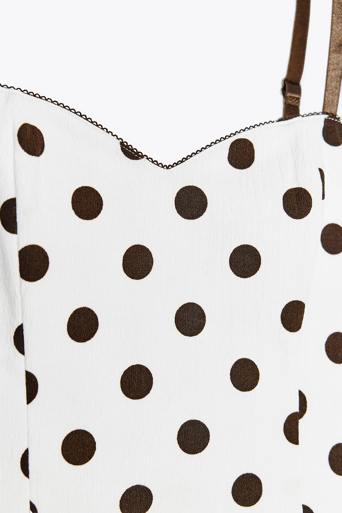 TOP CORSETERIE À POIS