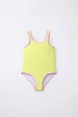 6-14 ANS/ MAILLOT DE BAIN DÉTAIL LISERÉS