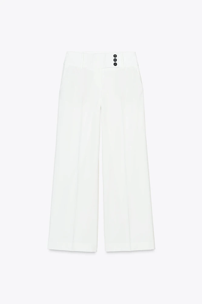 PANTALON LARGE TAILLE CROISÉE
