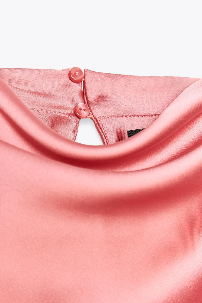 SATIN MIDI DRESS