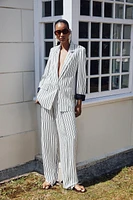 BLAZER RAYURES POIGNET RETROUSSÉ