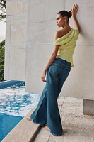 ASYMMETRIC SATIN EFFECT TOP