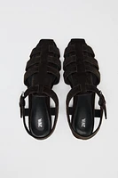 VELVET FISHERMAN SANDALS