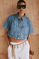 Z1975 DENIM CROP SHIRT