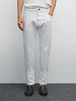 Slim fit denim trousers