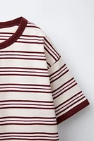 TIMELESZ - T-SHIRT À RAYURES ET LISERÉS CONTRASTANTS