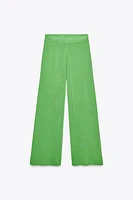 WIDE LEG KNIT PANTS