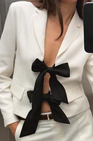 BLAZER LACETS CONTRASTE