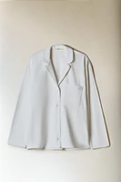 NAPPED SHIRT WITH TRIM