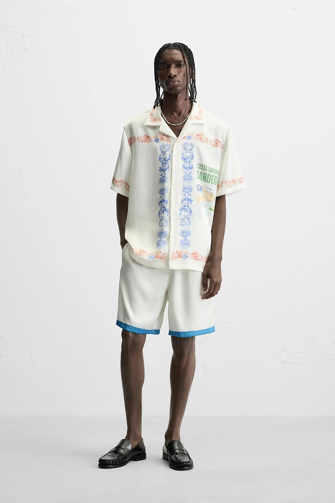 CHEMISE SATINÉE À IMPRIMÉS
