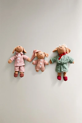 LOT DE 3 PELUCHES POUR ENFANT FAMILLE CHIENS