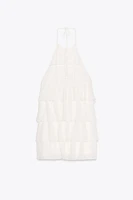 ROBE HALTER À VOLANTS