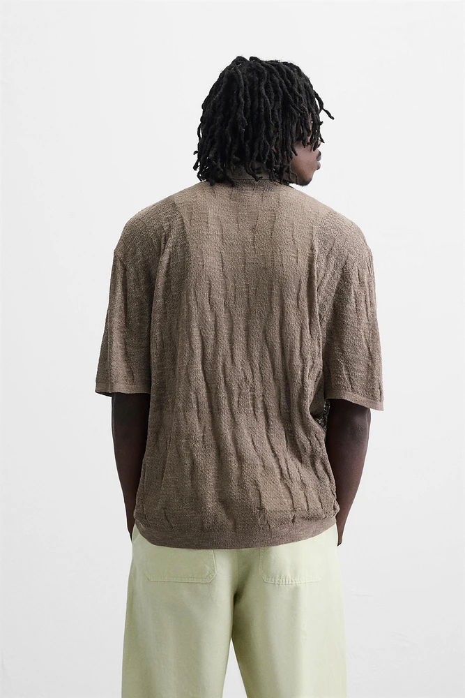 TEXTURED KNIT SHIRT