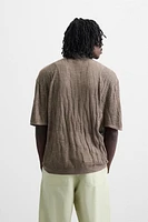 TEXTURED KNIT SHIRT