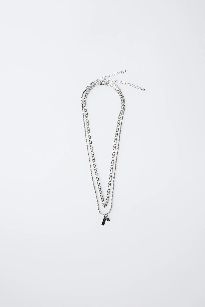 PACK OF TWO CHAIN NECKLACES