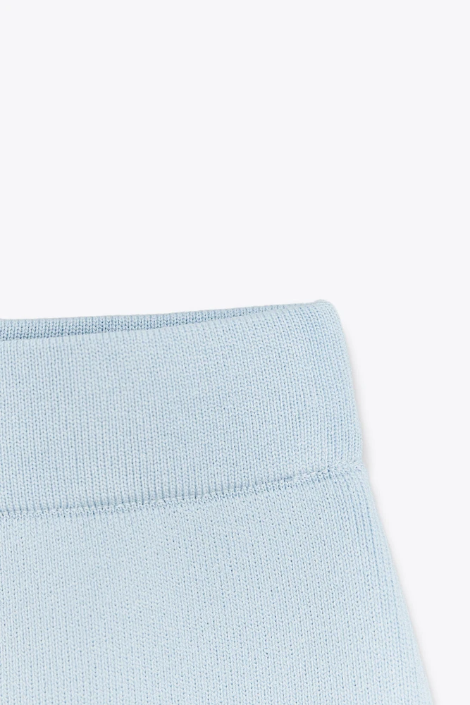 PIPED KNIT MINI SKIRT