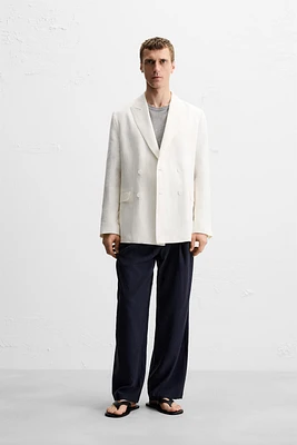 BLAZER CROISÉE 100 % LIN