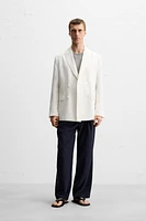 BLAZER CROISÉE 100 % LIN