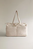 COTTON DIAPER BAG WITH A MOON
