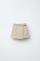 TWILL SKIRT WITH STUDS