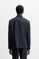 DOUBLE BREASTED PINSTRIPE SUIT JACKET