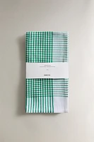 SET OF WAFFLE-KNIT COTTON KITCHEN TOWELS (SET OF 2)