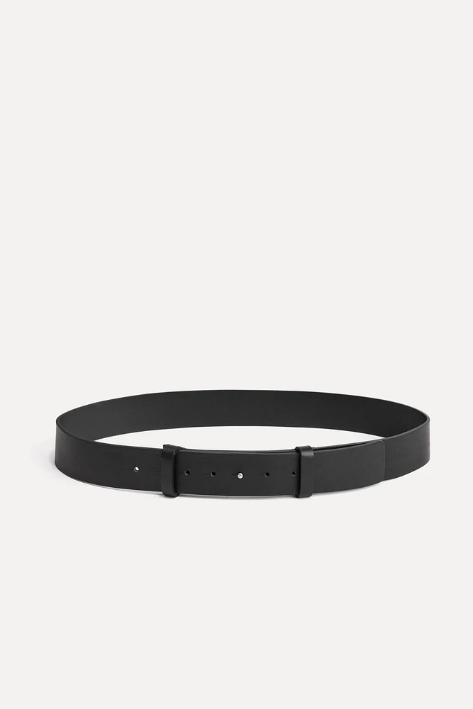 PLAIN LEATHER BELT 50TH ANNIVERSARY