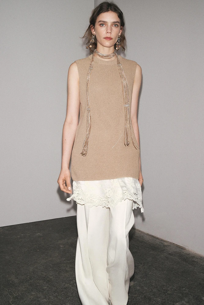 COMBINATION KNIT DRESS
